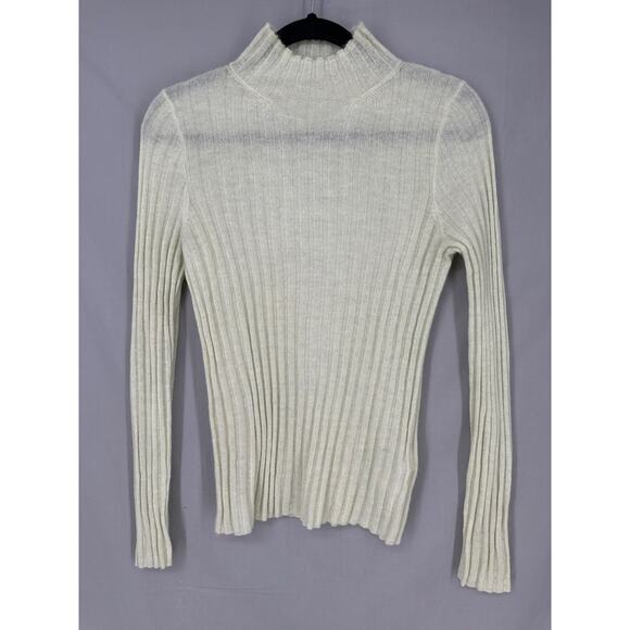 Madewell Sweater Womens Medium Green Alpaca Mockneck Cozy Pastel Sheer - Picture 4 of 8